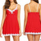 Camisola Sexy de Renda com Decote Halter para Mulher