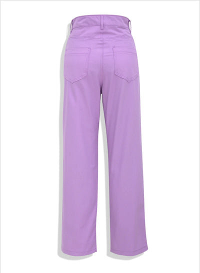 Jeans Morados Holgados de Cintura Media para Mujer - Image 14