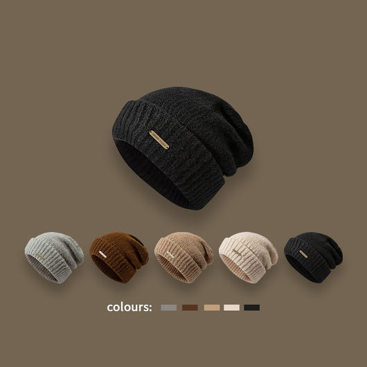 Gorro Tejido Mezcla de Lana en Colores Sólidos - Abrigo Perfecto para Clima Frío - Image 13