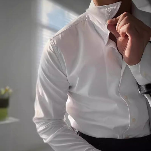 Camisa Italiana de Cuello Clásico Primavera - Casual Ejecutiva - Image 2