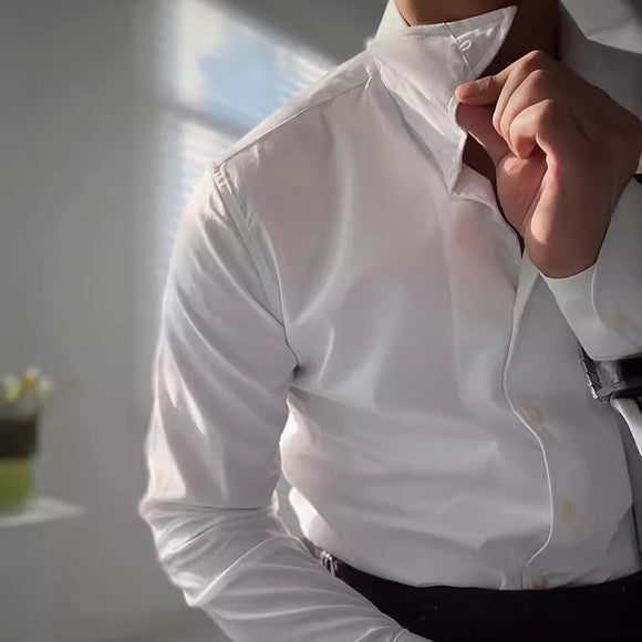 Camisa Italiana de Cuello Clásico Primavera - Casual Ejecutiva