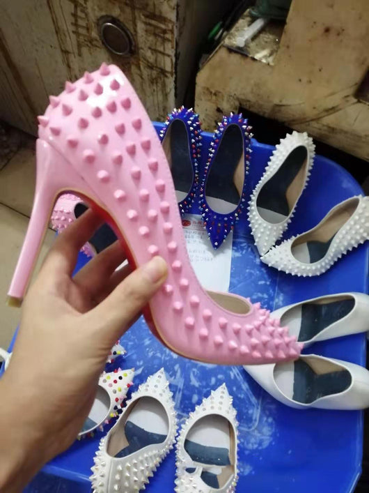 Tacones Altos Puntiagudos con Remaches para Mujer - Image 22