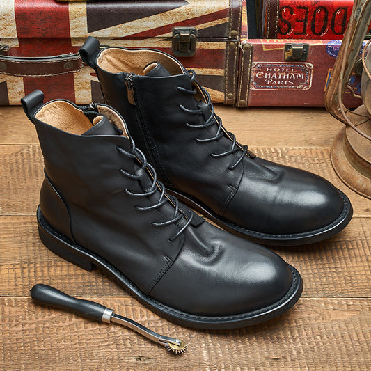 Botas Martin de Cuero Genuino Vintage Hechas a Mano - Image 2