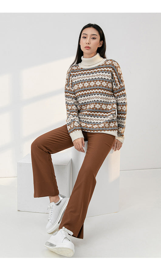 Pantalón Sastre Suelto de Cintura Alta para Mujer - Corte Recto y Drapeado - Image 5