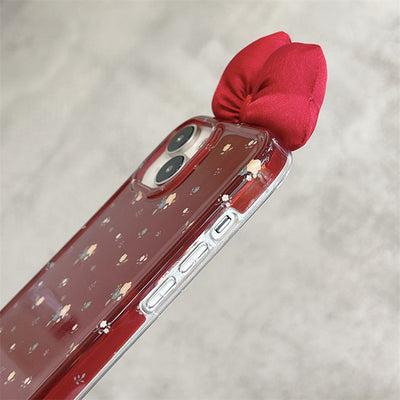 Funda Floral 3D con Pantalla Completa Roja para Teléfono - Image 11