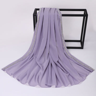 Pañuelo Casual de Chifón Liso para Mujer - Image 13