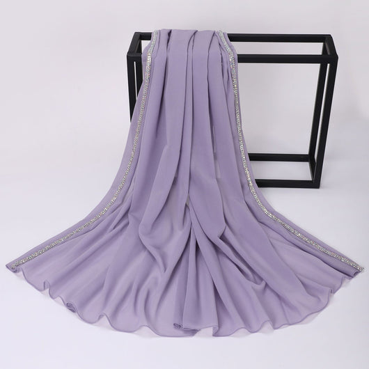 Pañuelo Casual de Chifón Liso para Mujer - Image 13