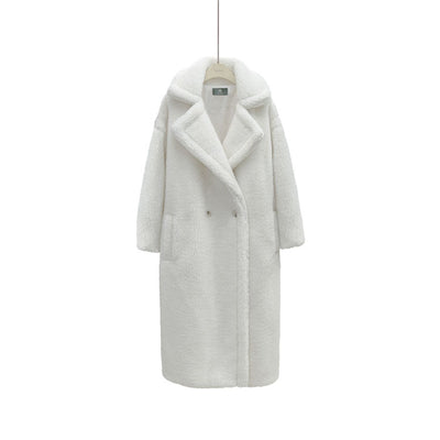 Abrigo Largo de Lana Esponjosa para Mujer - Elegancia Invernal - Image 26