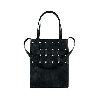 Bolso Bandolera Tejido con Estructura de Cuero Sintético - Image 9