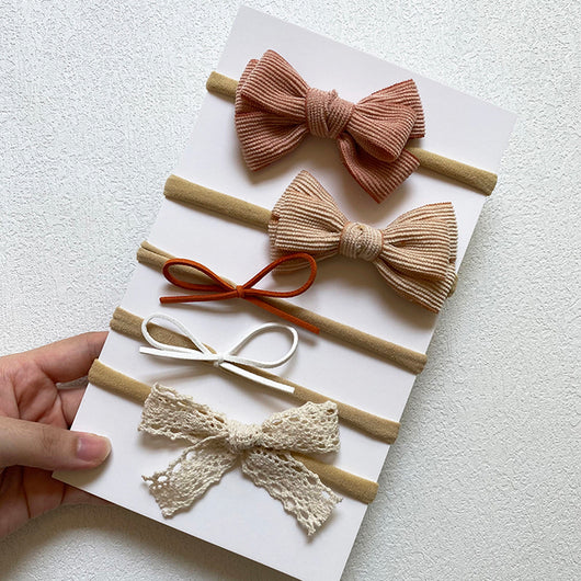 Set de 5 Diademas con Moños para Bebé - Image 3