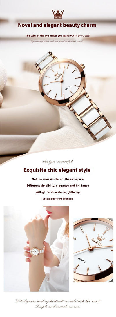 Reloj de Lujo para Mujer con Movimiento de Cuarzo y Resistencia al Agua - Image 12