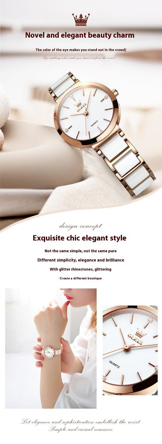 Reloj de Lujo para Mujer con Movimiento de Cuarzo y Resistencia al Agua - Image 12