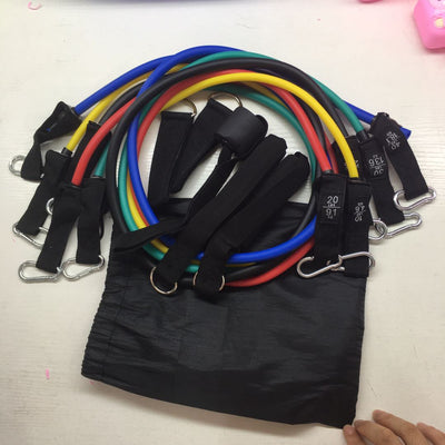 Set de 11 Piezas de Bandas Elásticas de Látex TPE para Fitness en Casa - Image 4