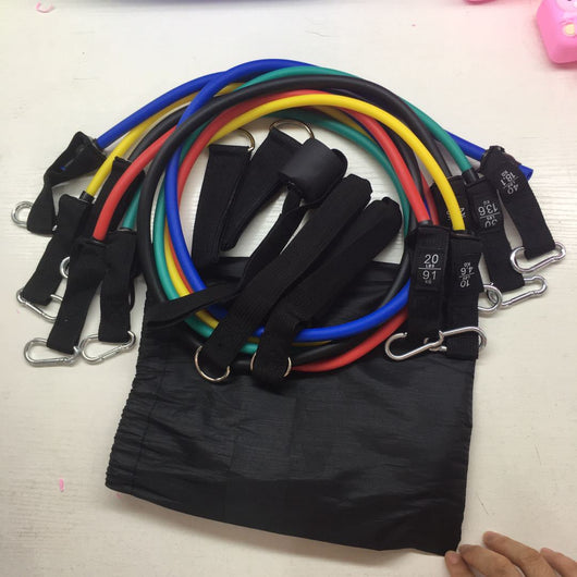 Set de 11 Piezas de Bandas Elásticas de Látex TPE para Fitness en Casa - Image 4