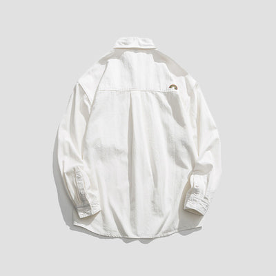 Camisa de Trabajo Manga Larga Suelta Casual para Hombre - Image 5