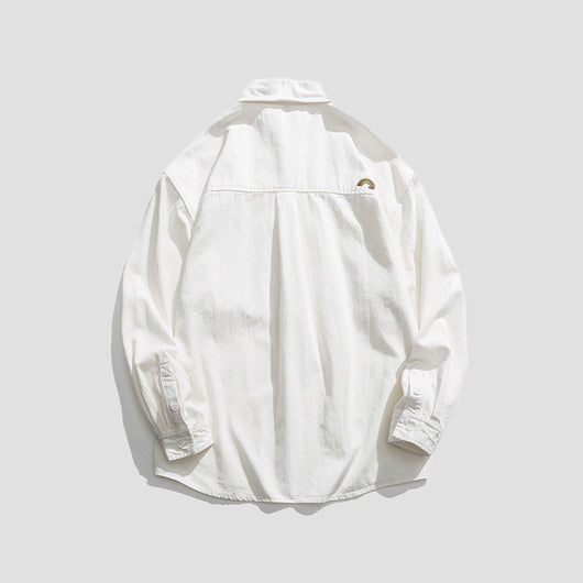 Camisa de Trabajo Manga Larga Suelta Casual para Hombre - Image 5