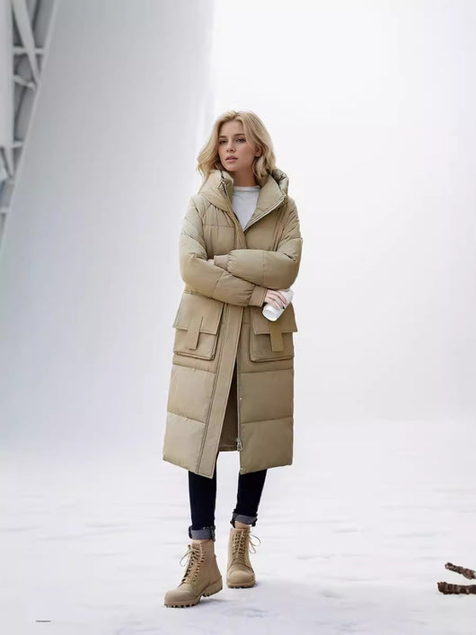 Abrigo de Algodón Grueso Overknee Suelto Premium para Invierno - Image 15