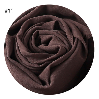 Pañuelo de Gasa Perlada en Colores Sólidos - Cobertura Elegante Monocromática - Image 15