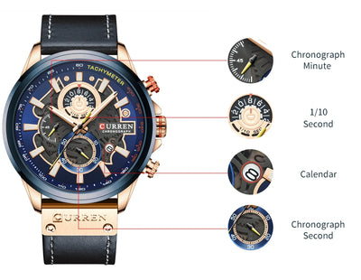 Reloj Multifuncional con Calendario y Correa Resistente al Agua para Hombre - Image 19