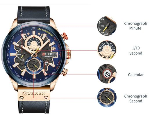 Reloj Multifuncional con Calendario y Correa Resistente al Agua para Hombre - Image 19