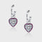 Aretes de Corazón de Durazno en Plata Esterlina con Circonitas Personalizables