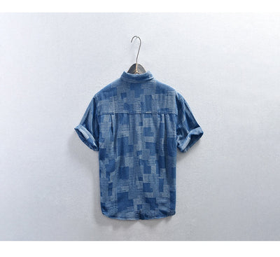 Camisa Vaquera Holgada de Malla para Hombre - Image 15