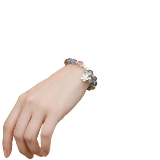 Pulsera Cristal Plata 925 Flores de Miel - Luz de Luna Lima y Fresa - Image 4