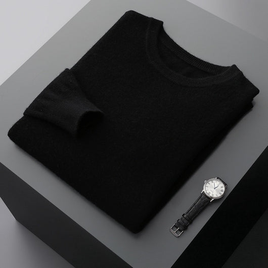 Suéter de Cuello Redondo 100% Cashmere para Hombre - Otoño e Invierno - Image 9