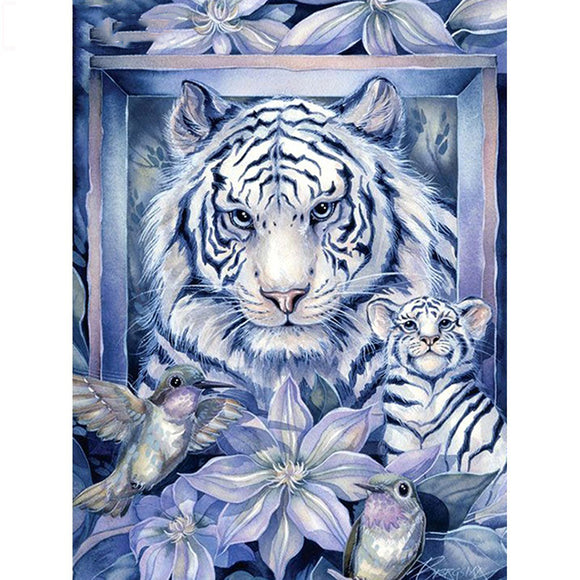 Cuadro de Diamantes 5D Tigre - Decoración Artística para el Hogar