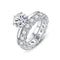 Fashion S925 Plateado Female Moissanite Ring Platinum Tamaño 6