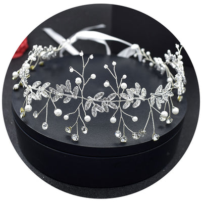 Diadema Nupcial con Cristales de Aleación - Image 2