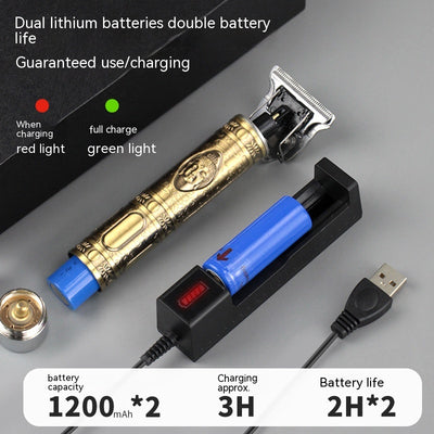 Cortadora de Cabello Profesional Retro con Grabado - Máquina de Afeitar Eléctrica de Precisión - Image 4
