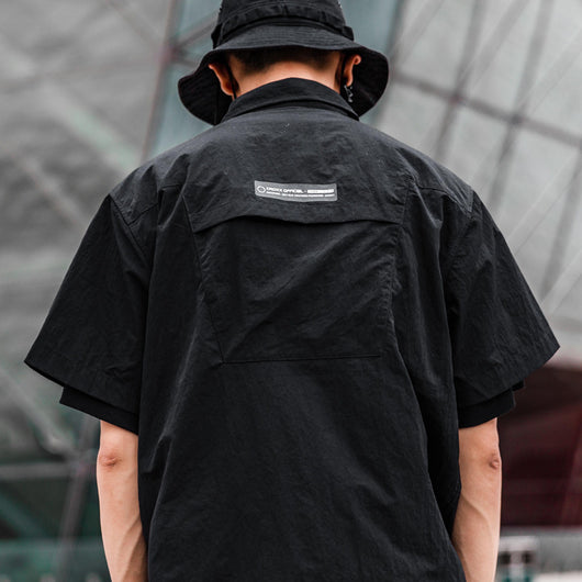 Camisa Casual de Manga Corta Uniforme Sólido para Hombre - Image 11