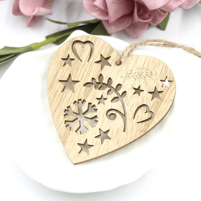 Dije de Madera Calado con Pájaros del Amor - Image 2