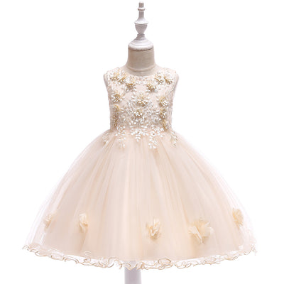 Vestido de Fiesta Infantil con Falda Tutú de Flores - Hecho a Mano - Image 5