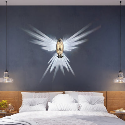 Lámpara Nocturna Decorativa Búho y Águila - Luz de Pared Moldeada