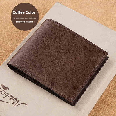 Billetera Corta de Cuero Auténtico para Hombre con Acabado Táctil - Image 11