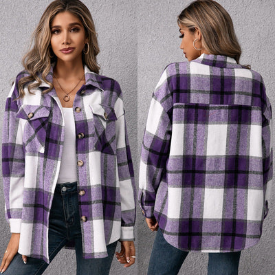 Camisa Cuadros Mujer - Chaqueta Versátil de Tartán - Image 7