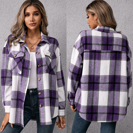 Camisa Cuadros Mujer - Chaqueta Versátil de Tartán - Image 7
