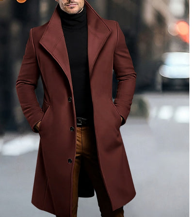 Abrigo Trench de Lana Media Longitud para Hombre - Image 4
