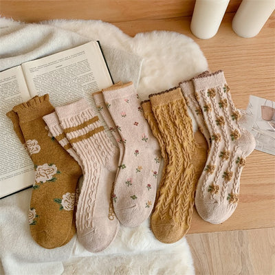 Calcetines de Lana Gruesa para Invierno Serie Amarilla con Cashmere Talla S