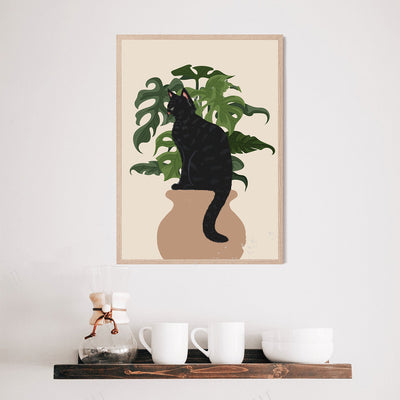 Cuadro de Lona Decorativo - Gatos y Plantas para Interiores - Image 4