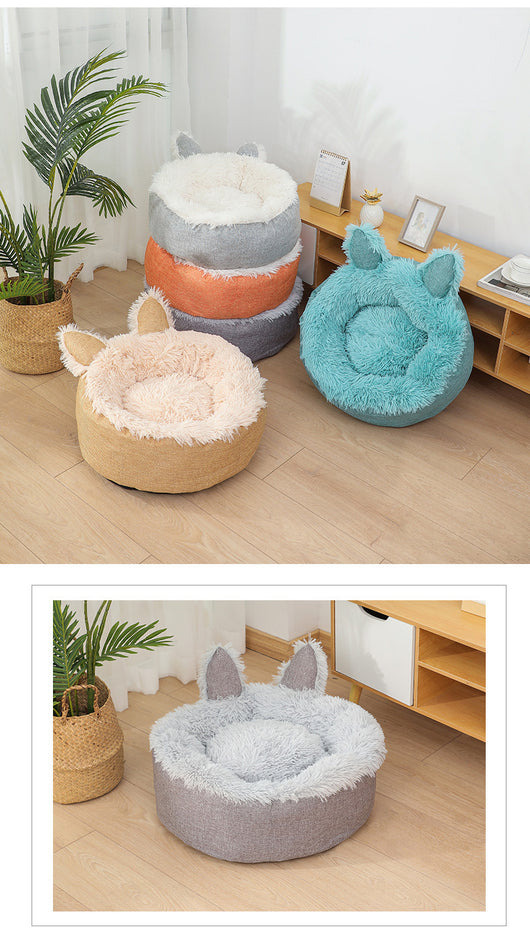 Cama Felpa Cómoda para Gatos y Perros - Casa Cama Plush Interior - Image 13