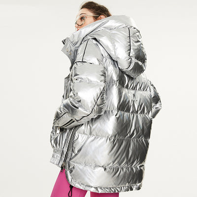 Chaqueta Acolchada Brillante para Parejas - Corte Medio Grueso - Image 3
