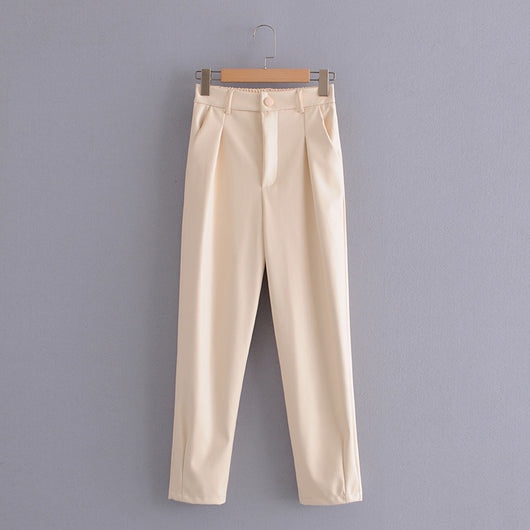 Pantalones PU con Cintura Elástica - Estilo Cuero Sintético Primavera - Image 5
