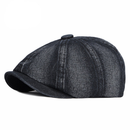Boina Octagonal Denim Lavado Primavera Otoño - Image 5
