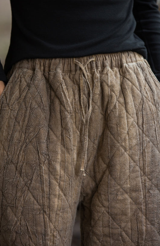 Pantalones Acolchados Teñidos a Mano en Ramio - Image 23