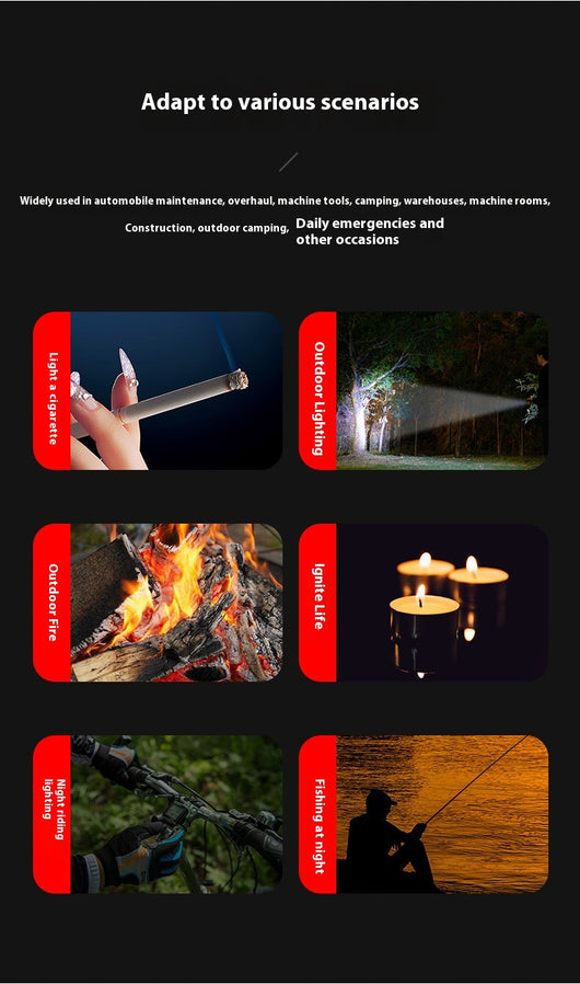 Linterna LED Multifunción Impermeable 3 en 1 con Encendedor - Image 25