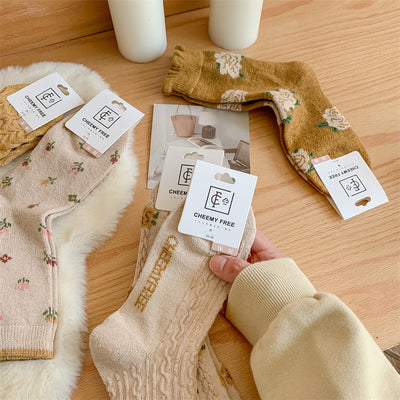 Calcetines de Lana Gruesa para Invierno Serie Amarilla con Cashmere Talla S - Image 11