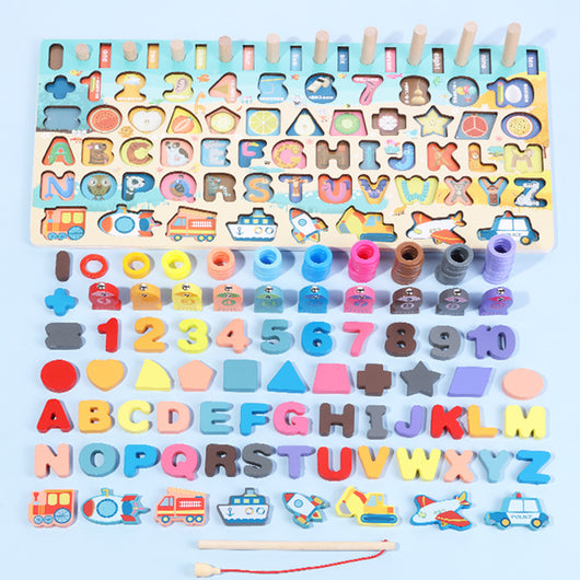 Juguetes Montessori de Madera: Tablero Educativo y Pesca Magnética para Bebés 1-3 Años - Image 9